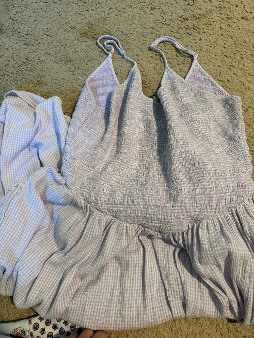 aerie Light Lavender Smocked Maxi Dress